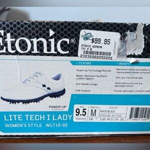 Etonic LiteTech Lady Womens white, water resistant golf shoe NIB size 91/2